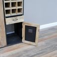 Bar Cabinet - Mango Wood and Black Metal - Large