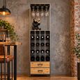 Metal 2 Drawer 32 Bottles Wine Cabinet thumbnail