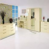 Cream High Gloss Bedroom Furniture