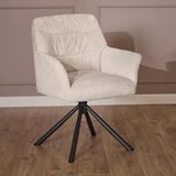 Beige Swivel Dining Chairs