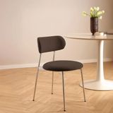 Brown Fabric Dining Chairs