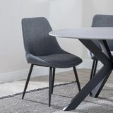 Grey Dining Chairs with Black Legs