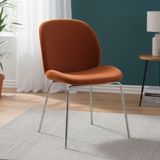 Orange Upholstered Dining Chairs