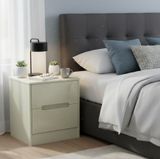 Cream High Gloss Bedside Cabinets