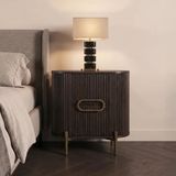 Dark Wood Bedside Cabinets