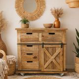 Mango Wood Hall Cabinets