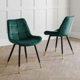 Green Velvet Dining Chairs