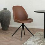 Brown Swivel Dining Chairs