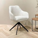 Cream Swivel Dining Chairs