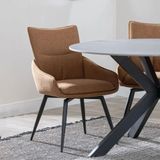 Orange Swivel Dining Chairs