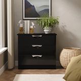 Black High Gloss Chest of Drawer