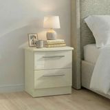 Cream High Gloss Bedside Cabinets