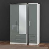Grey High Gloss Wardrobes