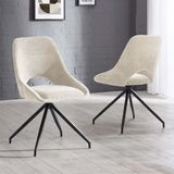 Cream Upholstered Dining Chairs