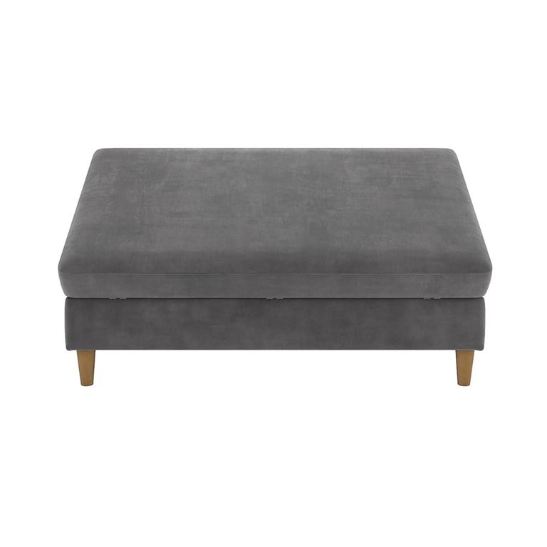 Hartford Ottoman Bench - Storage - Grey Chenille Fabric - 2196459UK