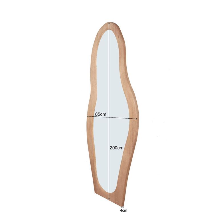 Brix Olivia Leaner Mirror - Abstract - Almond - Glass - 85cm x 200cm