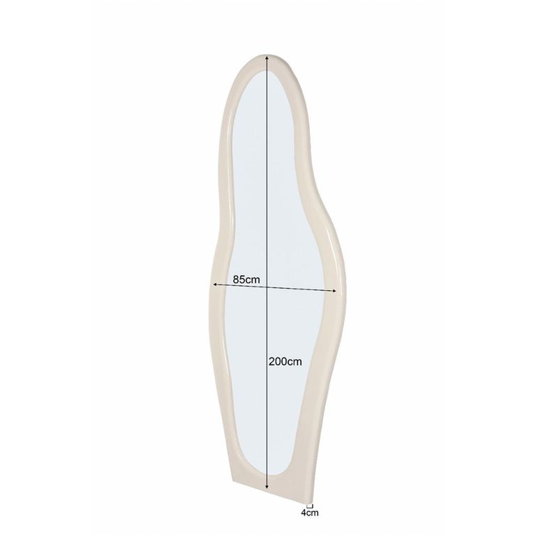 Brix Olivia Leaner Mirror - Abstract - Off White - Glass - 85cm x 200cm