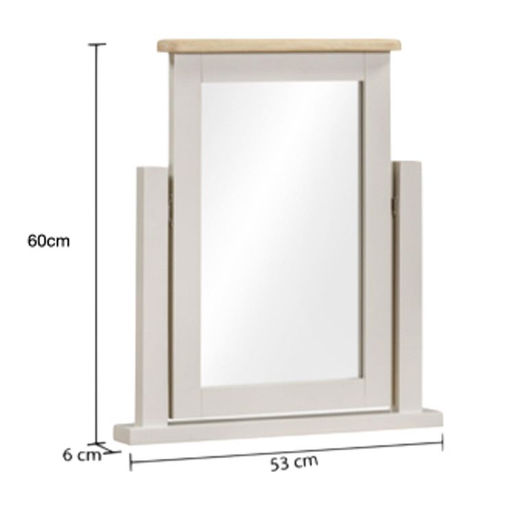 Windermere Painted Vanity Mirror - Oyster Grey
