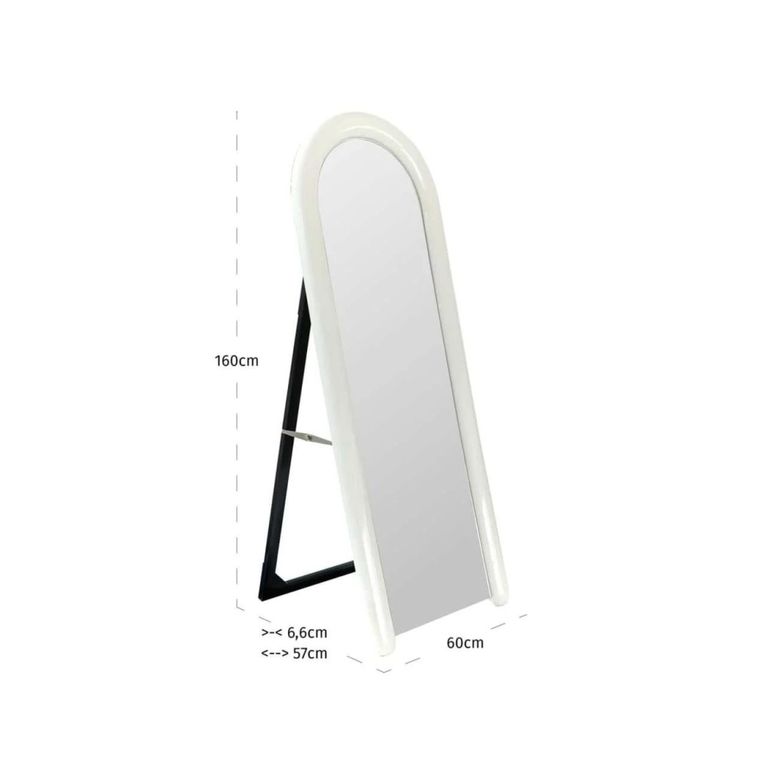Langston Cheval Mirror - Arch - Coconut Milk - 60cm x 160cm