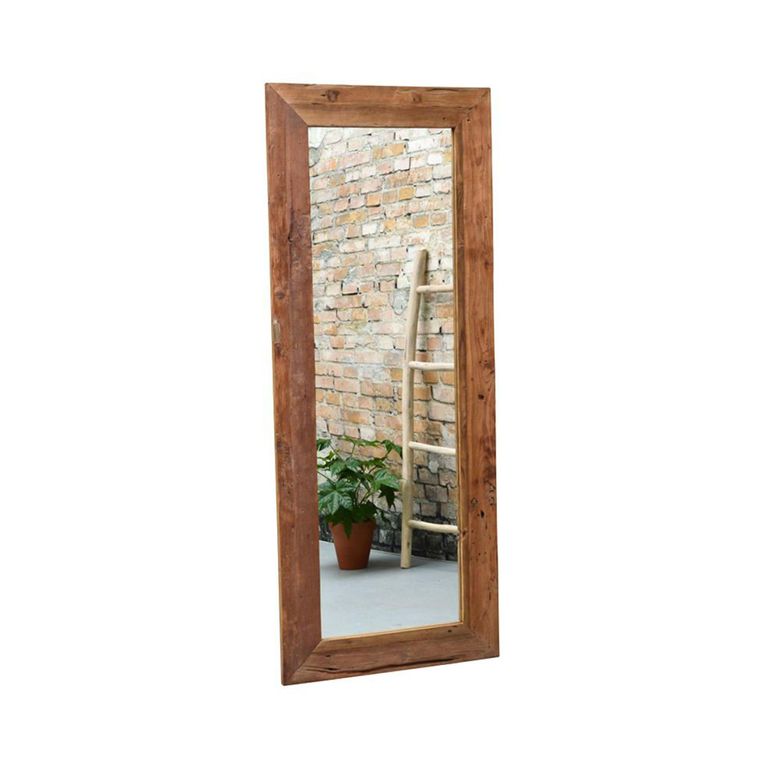 Erosie Leaner Mirror - Natural - Teak Wood - 80cm x 200cm