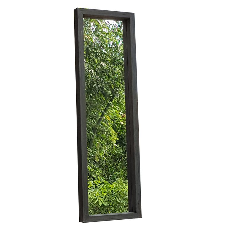 Lenear Mirror - Charcoal - Teak Wood - 45cm x 150cm