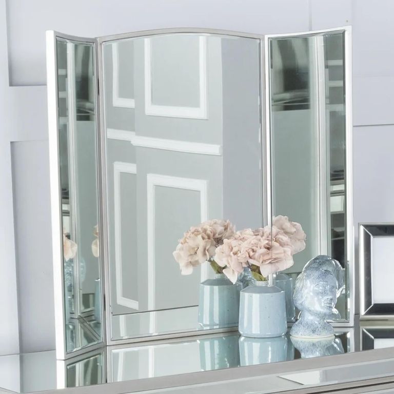 Clearance - Elysee Vanity Mirror - Arch - Pewter