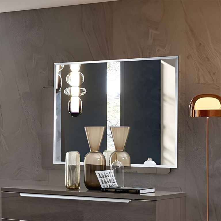 Kroma Italian Wall Mirror - Silver Birch