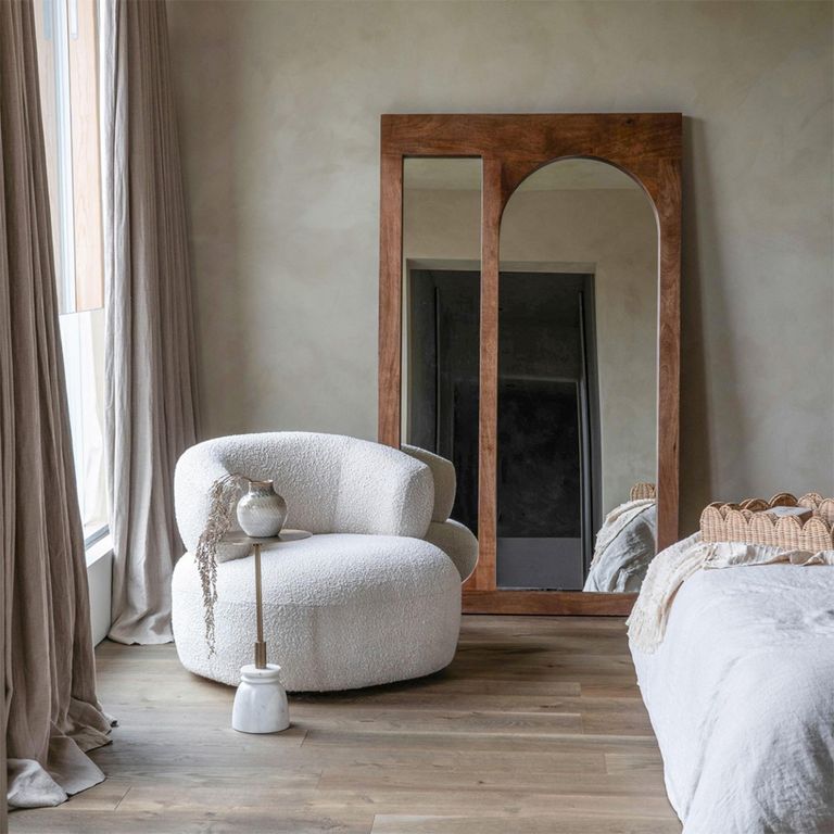 Monterey Floor Standing Mirror - Dark Mango Wood