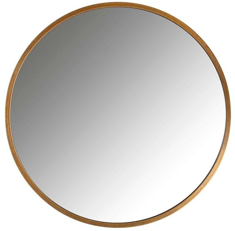 Maeron Gold Round Wall Mirror - 70cm x 70cm