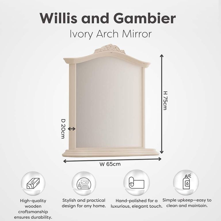 Ivory Arch Dressing Mirror