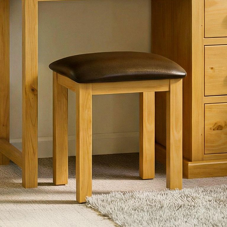 Churchill Dressing Stool - Waxed Pine