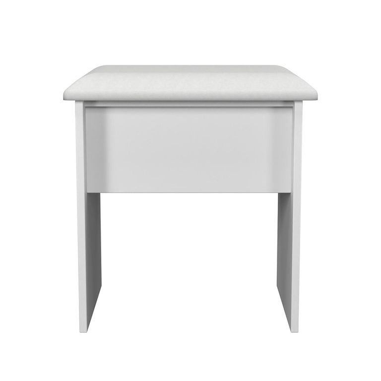 Sussex Padded Dressing Stool - White