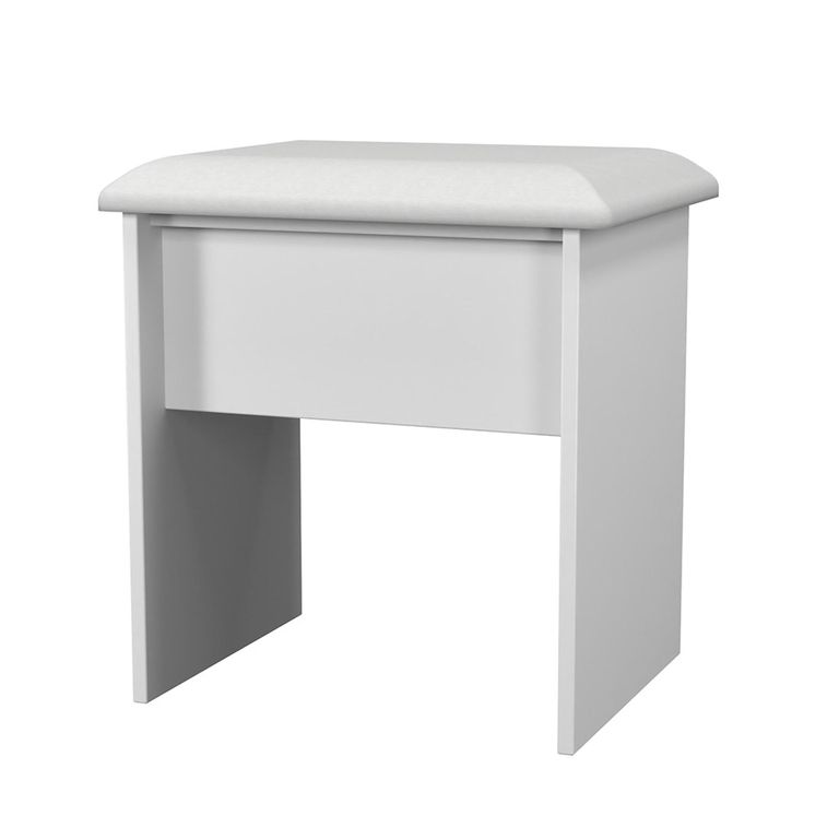 Sussex Padded Dressing Stool - White