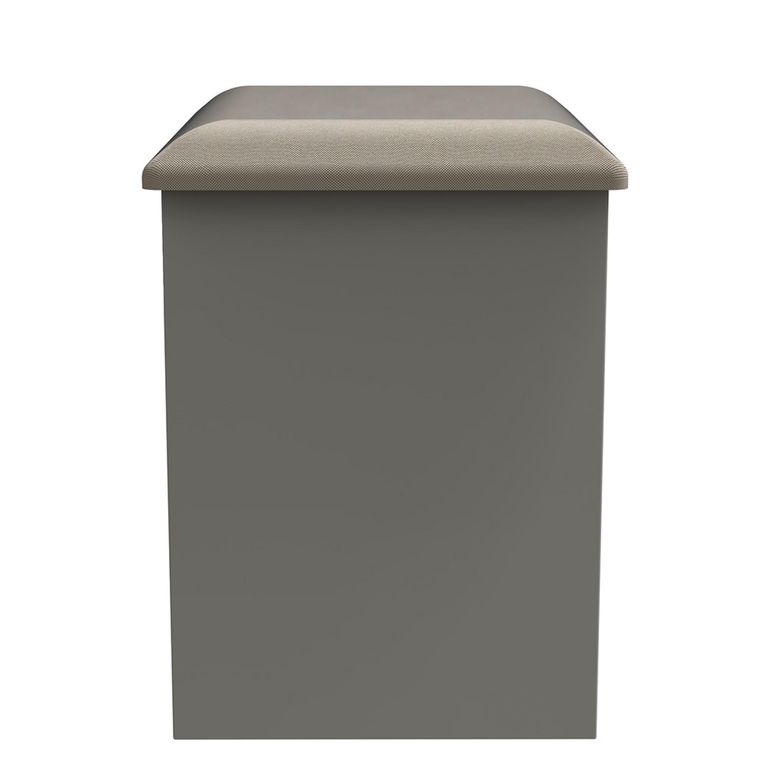 Milan Dressing Stool - Padded - Grey