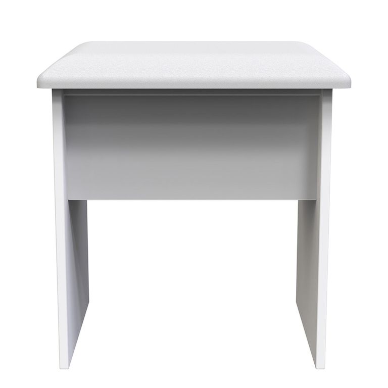 Norfolk Dressing Stool - Padded - White