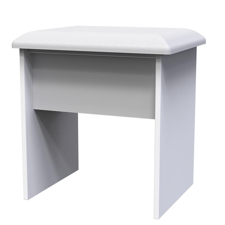 Norfolk Dressing Stool - Padded - White