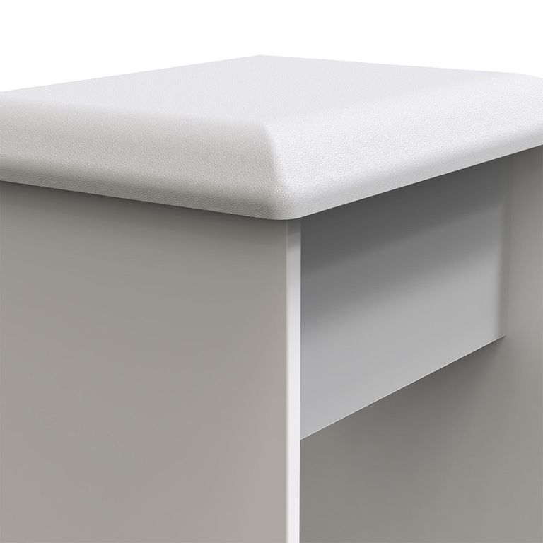 Norfolk Dressing Stool - Padded - White