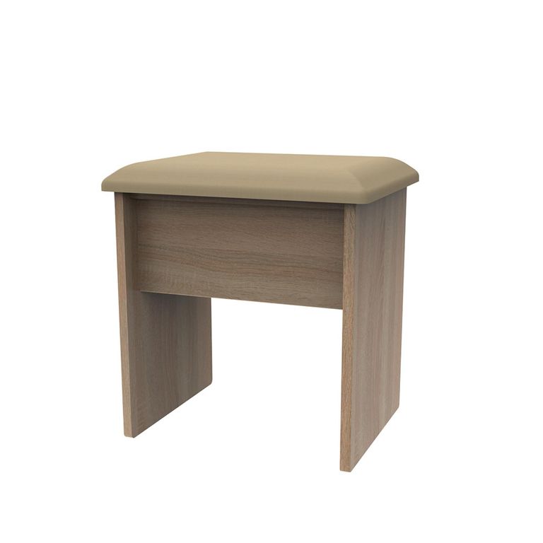 Avon Padded Dressing Stool - Oak
