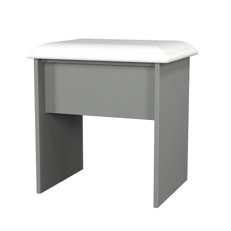 Haworth Dressing Stool - Padded - Grey