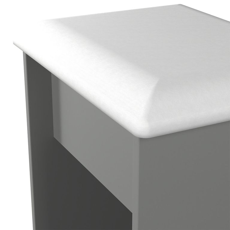 Haworth Dressing Stool - Padded - Grey