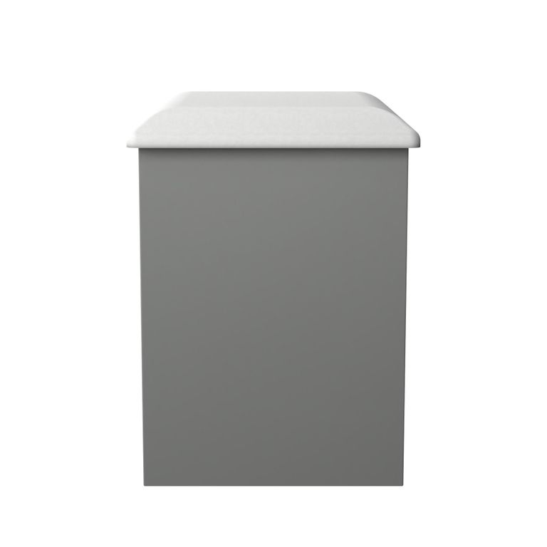 Yarmouth Dressing Stool - Padded - Dusk Grey
