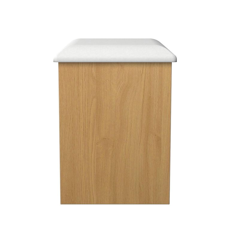 Monaco Dressing Stool - Padded - Modern Oak