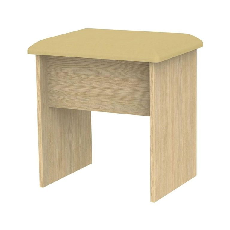 Monaco Dressing Stool - Padded - Light Oak