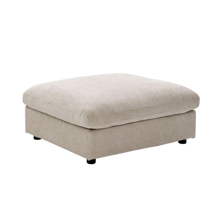 Haven Footstool - Biscuit - Fabric
