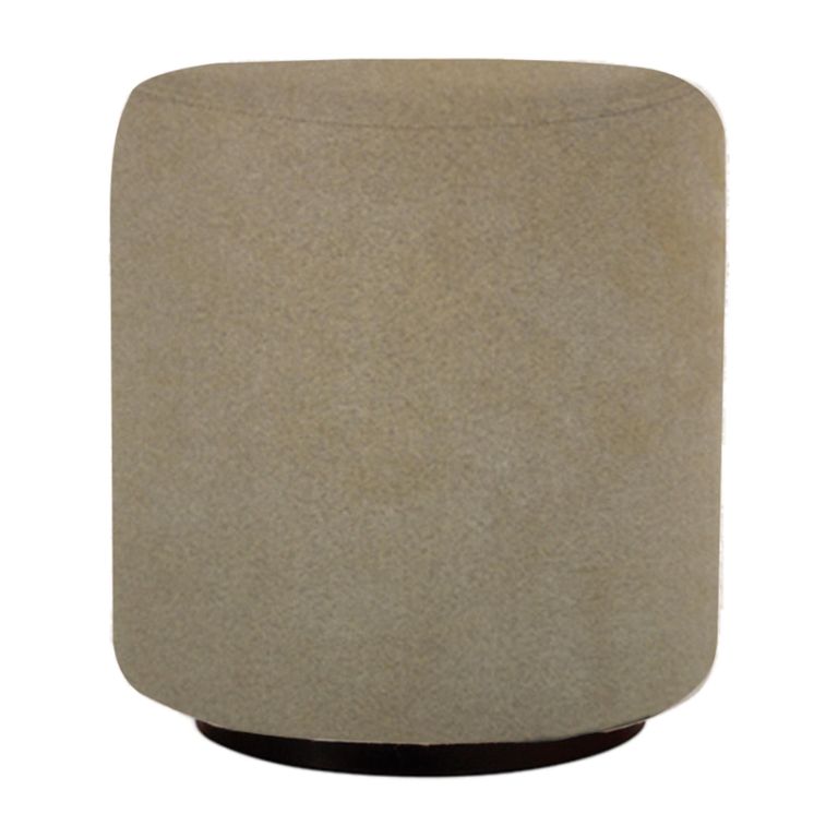 Ben Stool - Round - Biscuit - Boucle Fabric