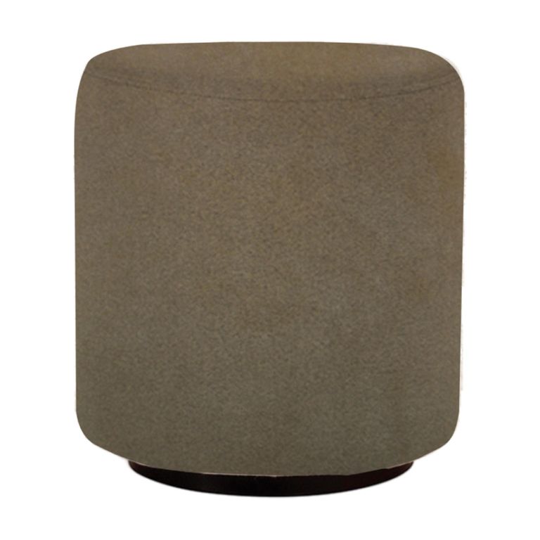 Ben Stool - Round - Cedar Brown - Boucle Fabric
