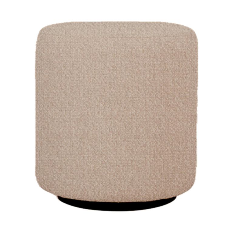 Ben Stool - Round - Cologne Mink - Boucle Fabric