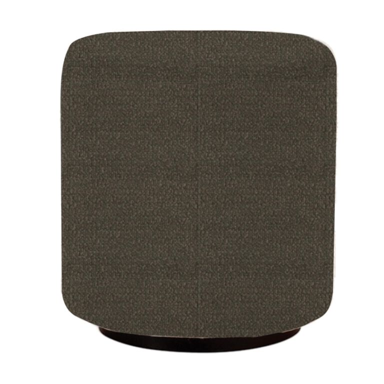 Ben Stool - Round - Nutmeg - Boucle Fabric