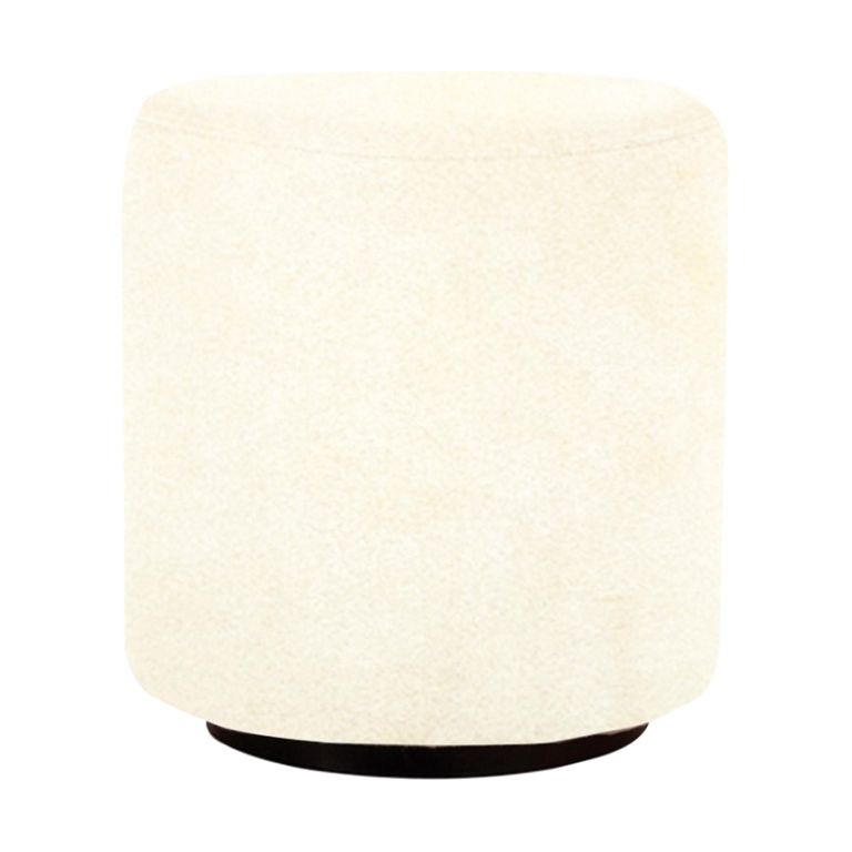 Ben Stool - Round - Oyster - Boucle Fabric