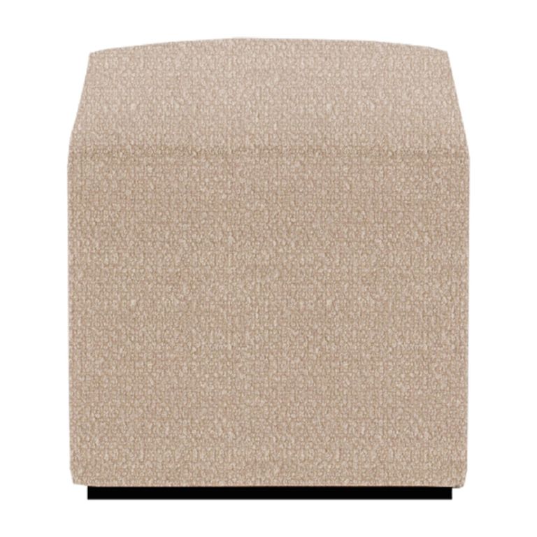 Ben Stool - Square - Cologne Mink - Boucle Fabric